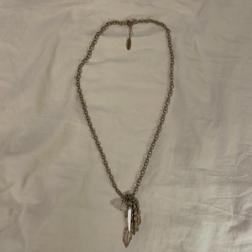 Gold Plunder charm necklace.